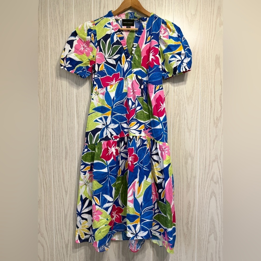 Donna Morgan Floral Tiered Midi Dress NWT Size 6